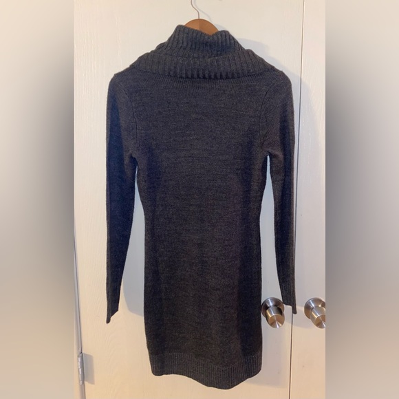 H&M Basic Cowl Neck Sweater Dress in charcoal - size XS - Picture 3 of 5
